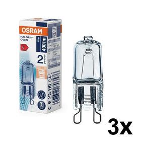 Set de 3 becuri pentru cuptor HALOPIN G9/40W/230V 2700K - Osram imagine