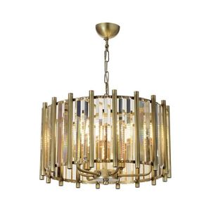 Candelabru cu lanț CRYSTALLINE, 6xE14/40W/230V, alamă imagine