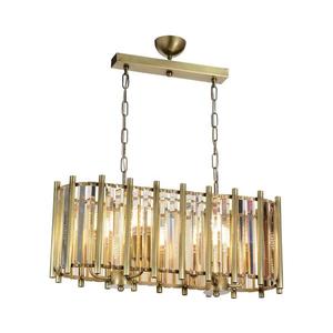 Candelabru pe lanț CRYSTALLINE, 6 x E14/40W/230V, alamă imagine