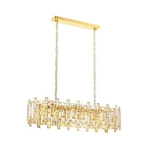 Candelabru cu lanț CRYSTALLINE 13xE14/40W/230V auriu imagine