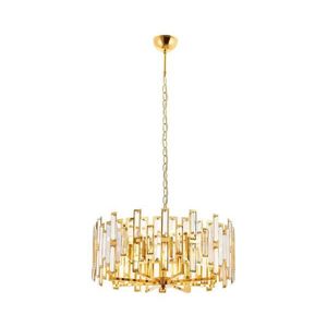 Candelabru suspendat pe lanț CRYSTALLINE 6xE14/40W/230V auriu imagine