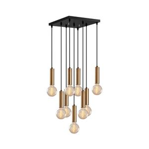 Lustră TEMPO cu cablu 9xE27/40W/230V, auriu imagine