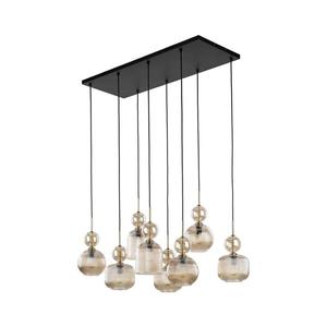 Candelabru suspendat pe cablu SOPHIA, 8xE14/10W/230V, negru/bej fumuriu imagine