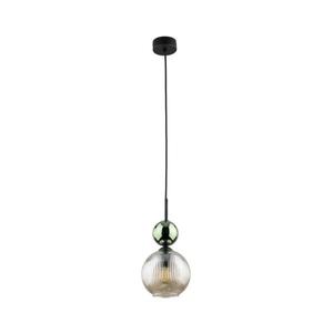 Pendul pe cablu SOPHIA 1xE14/10W/230V negru/verde/bej fumuriu imagine