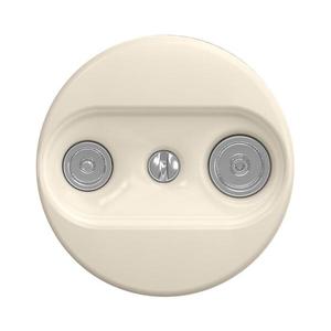 lap - Priză retro terminală TV+R, fără ramă, bej imagine