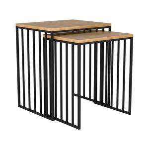 Eglo 424143 - Set de 2 mese laterale TOZAWA, maro/negru imagine