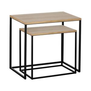 Eglo 424006 - Set de 2 mese laterale TOZAWA maro/negru imagine