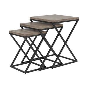 Eglo 424783 - Set de 3 măsuțe laterale CLONMANY, maro/negru imagine