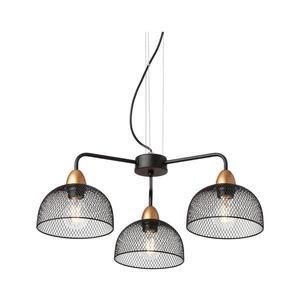 Redo 01-1573 - Lustru suspendat pe cablu TAMIS, 3xE27/42W/230V, Ø 59 cm, negru imagine