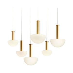 Redo 01-2476 - Lustră suspendată pe cablu LUMIEN 6xG9/10W/230V auriu/alb imagine