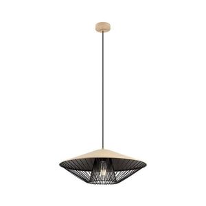 Redo 01-3011 - Lampă suspendată pe cablu GRILL, 1xE27/42W/230V, Ø 49, 5 cm, negru/bej imagine