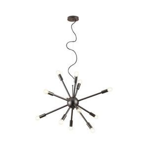 Redo 01-2934 - Candelabru suspendat pe cablu STELLAR, 12x E14, max. 25W/bec, 230V, negru imagine