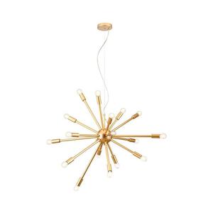 Redo 01-2935 - Lustru STELLAR suspendat pe cablu, 18xE14/25W/230V, auriu imagine