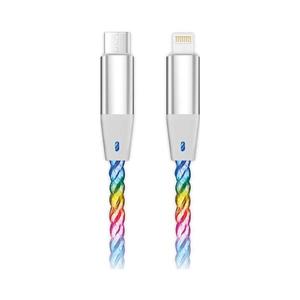 Aligator DATKP65 - cablu USB USB-C / Lightning cu iluminare LED 30W PD 0, 5m imagine