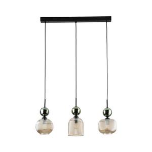 Corp de iluminat suspendat pe cablu SOPHIA 3xE14/10W/230V negru/verde/bej fumuriu imagine