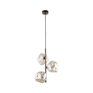 Lustră suspendată pe cablu LAVA, 3xG9/8W/230V, bronz/bej fumuriu imagine