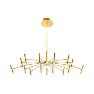 Redo 01-3450 - Lustru RAYEN cu tijă, LED dimabil, 80W, 230V, CRI 90, auriu imagine