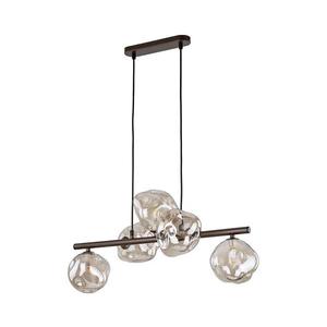 Lustră cu cablu LAVA 5xG9/8W/230V bronz/bej fumuriu imagine