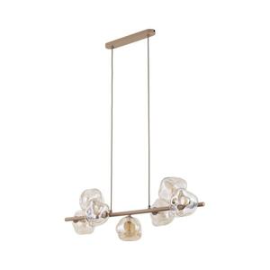 Lustră suspendată pe cablu LAVA 7xG9/8W/230V bej/bej fumuriu imagine