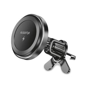 Aligator AMS05BK - Suport auto magnetic pentru telefon cu încărcare wireless MagSafe, negru imagine