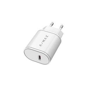 Adaptor de încărcare rapidă Aligator AX0001V A-MAX Power Delivery 20W USB-C, alb imagine