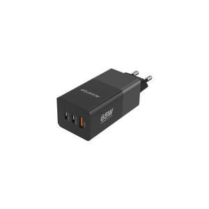 Aligator CHPD0027 - adaptor de încărcare rapidă GaN PD 65W, 2x USB-C + USB-A, negru imagine