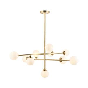 Endon 106754 - Candelabru cu tijă OTIS 10xG9/5W/230V, auriu imagine