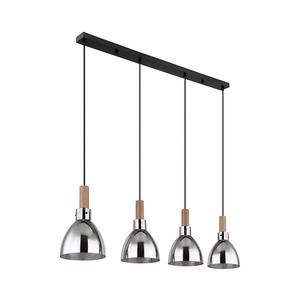 Globo 15550-4H - Lustră suspendată MATTEA pe cablu, 4xE27/6W/230V, negru/fumuriu imagine