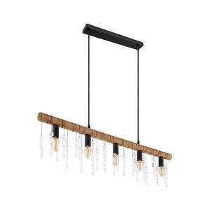 Globo 15532-5H - Lustră suspendată pe cablu KIRA 5xE14/40W/230V negru/maro imagine
