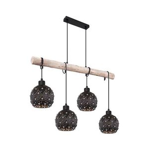 Globo 54029-4H - Candelabru suspendat pe cablu JODIE 4xE27/40W/230V bej/negru imagine