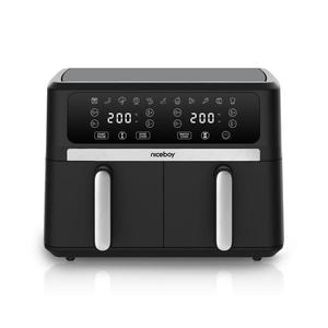 Niceboy AirFryer DUO - Friteuză cu aer cald dublă, 9 l, 2400 W/230 V imagine