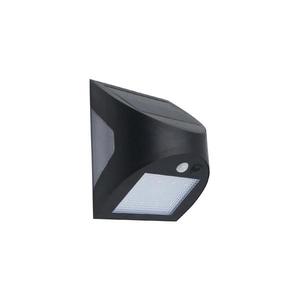 Lampă de perete solară LED cu senzor, 3 W, 3, 7 V, 1200 mAh, IP54, negru imagine