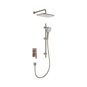 Set de duș MALAGA KFA Armatura 4529-301-34 cu baterie încastrată, aur roz imagine