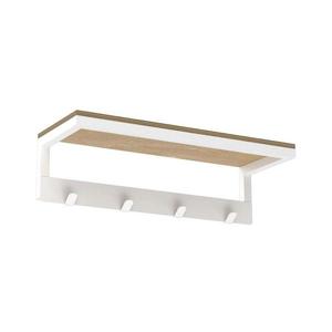 Suport de prosoape de perete cu raft 10x40 cm alb imagine