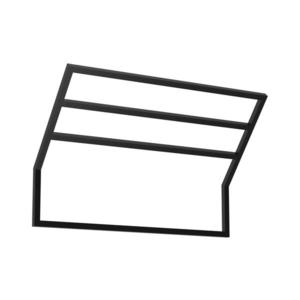 Suport de perete pentru prosoape 37x60 cm negru imagine