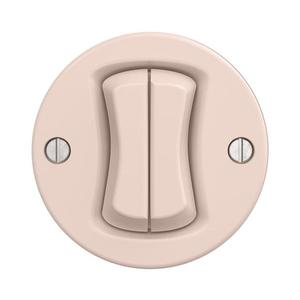 lap - Întrerupător retro dublu pentru scară, fără ramă, nr. 6+6, roz prăfuit imagine