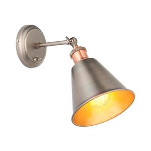 Endon 92866 - Aplică spot de perete HAL 1xE27/10W/230V crom mat/cupru imagine