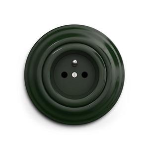 lap - Priză retro de perete cu ramă 230V verde imagine