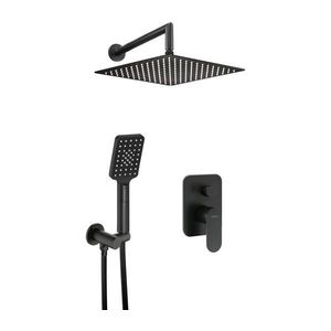 Deante NAC_N9LP - Set de duș ALPINIA cu baterie încastrată, negru imagine