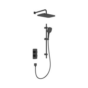 KFA Armatura MALAGA - Set de duș cu baterie termostatică încastrată, negru (5759-301-81) imagine