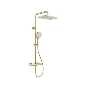 KFA Armatura 5756-910-31 - Set de duș MALAGA cu baterie termostatică, finisaj auriu periat imagine