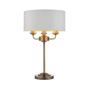 Endon 98932 - Lampă de masă HIGHCLERE 3xE14/18W/230V, alb/alamă, diametru 32 cm imagine