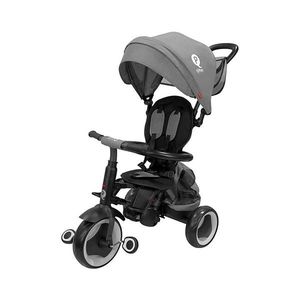 QPlay - Tricicletă 3 în 1 pentru copii RITO EVA PLUS, gri imagine