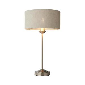 Endon 100646 - Lampă de masă HIGHCLERE, 1xE14/7W/230V, bej/crom mat imagine