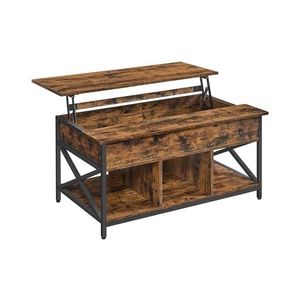 Masă de cafea NYRO cu blat rabatabil, maro/negru imagine