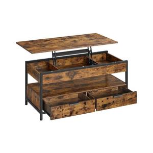 Masă de cafea NYRO cu blat rabatabil, maro/negru imagine