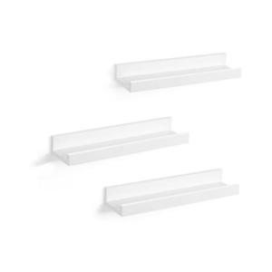 Set de 3 rafturi de perete SHELFY, albe imagine