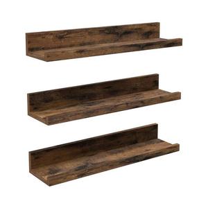 Set de 3 rafturi de perete SHELFY, maro imagine