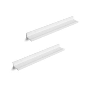 Set de 2 polițe de perete SHELFY, albe imagine