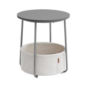 Măsuță laterală NOIRA, gri/alb imagine